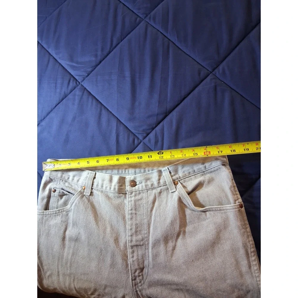 Levi's 557 For Cowboys Vintage Mens 38x29 Gray Jeans Made in USA Straight Leg